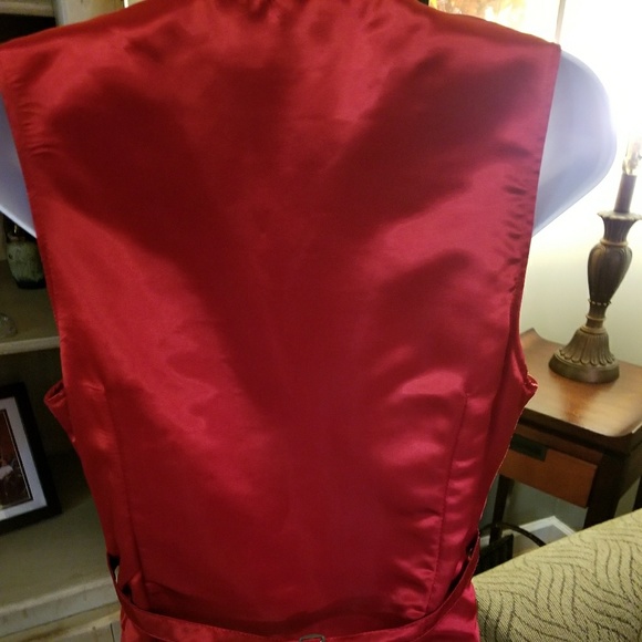 Pia Rucci Vintage Red Suede Leather Vest - Picture 5 of 5